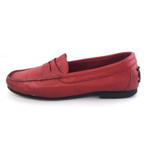 Johnny Lambs Red Leather Loafers EUR 37 - Picture 1 of 9